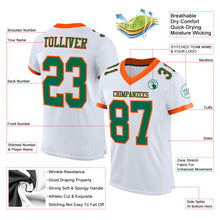 Загрузить изображение в средство просмотра галереи, Custom White Kelly Green-Orange Mesh Authentic Football Jersey