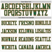 Загрузить изображение в средство просмотра галереи, Custom White Kelly Green-Orange Mesh Authentic Football Jersey