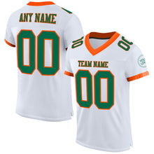 Загрузить изображение в средство просмотра галереи, Custom White Kelly Green-Orange Mesh Authentic Football Jersey