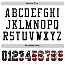 Load image into Gallery viewer, Custom White Vintage USA Flag-Black Mesh Authentic Football Jersey
