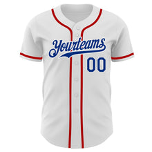 Загрузить изображение в средство просмотра галереи, Custom White Royal-Red Authentic Baseball Jersey