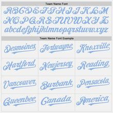 Загрузить изображение в средство просмотра галереи, Custom White Light Blue Authentic Baseball Jersey