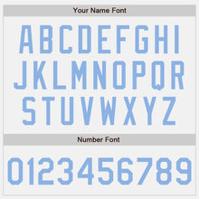 Загрузить изображение в средство просмотра галереи, Custom White Light Blue Authentic Baseball Jersey