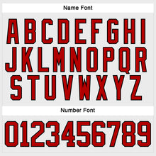 Laden Sie das Bild in den Galerie-Viewer, Custom White Red-Black Hockey Lace Neck Jersey