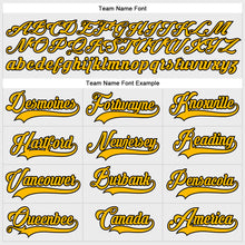 Загрузить изображение в средство просмотра галереи, Custom White Gold-Black Hockey Lace Neck Jersey