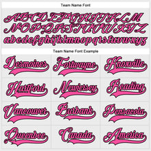 Загрузить изображение в средство просмотра галереи, Custom White Pink-Black Hockey Lace Neck Jersey