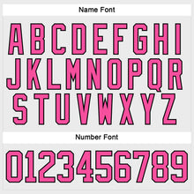 Загрузить изображение в средство просмотра галереи, Custom White Pink-Black Hockey Lace Neck Jersey