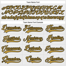 Загрузить изображение в средство просмотра галереи, Custom White Old Gold-Black Hockey Lace Neck Jersey