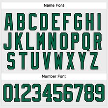 Загрузить изображение в средство просмотра галереи, Custom White Kelly Green-Black Hockey Lace Neck Jersey