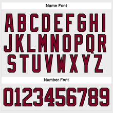 Загрузить изображение в средство просмотра галереи, Custom White Maroon-Black Hockey Lace Neck Jersey