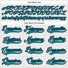 Загрузить изображение в средство просмотра галереи, Custom White Teal-Black Hockey Lace Neck Jersey