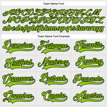 Загрузить изображение в средство просмотра галереи, Custom White Neon Green-Black Hockey Lace Neck Jersey