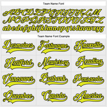 Загрузить изображение в средство просмотра галереи, Custom White Neon Yellow-Black Hockey Lace Neck Jersey