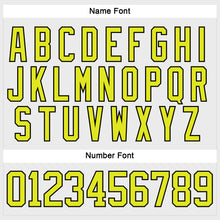 Загрузить изображение в средство просмотра галереи, Custom White Neon Yellow-Black Hockey Lace Neck Jersey