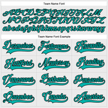 Загрузить изображение в средство просмотра галереи, Custom White Aqua-Black Hockey Lace Neck Jersey