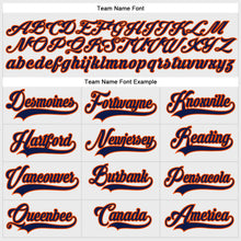 Загрузить изображение в средство просмотра галереи, Custom White Navy-Orange Hockey Lace Neck Jersey