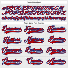 Charger l'image dans la galerie, Custom White Red-Royal Hockey Lace Neck Jersey