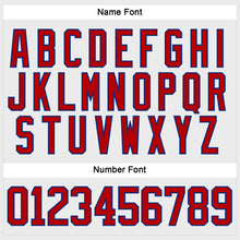 Charger l'image dans la galerie, Custom White Red-Royal Hockey Lace Neck Jersey