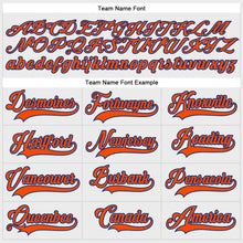 Загрузить изображение в средство просмотра галереи, Custom White Orange-Royal Hockey Lace Neck Jersey