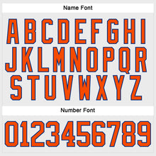 Загрузить изображение в средство просмотра галереи, Custom White Orange-Royal Hockey Lace Neck Jersey