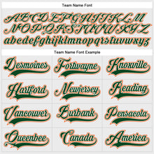 Загрузить изображение в средство просмотра галереи, Custom White Green-Orange Hockey Lace Neck Jersey