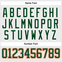 Загрузить изображение в средство просмотра галереи, Custom White Green-Orange Hockey Lace Neck Jersey