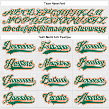 Загрузить изображение в средство просмотра галереи, Custom White Kelly Green-Orange Hockey Lace Neck Jersey