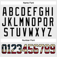 Charger l'image dans la galerie, Custom White Vintage USA Flag Black-Maroon Hockey Lace Neck Jersey