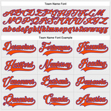 Загрузить изображение в средство просмотра галереи, Custom White Orange-Purple Hockey Lace Neck Jersey