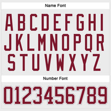 Load image into Gallery viewer, Custom White Crimson-Gray Hockey Lace Neck Jersey