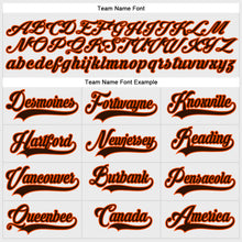 Load image into Gallery viewer, Custom White Brown-Orange Hockey Lace Neck Jersey