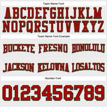 Load image into Gallery viewer, Custom Stitched White Red-Green Football Pullover Sweatshirt Hoodie