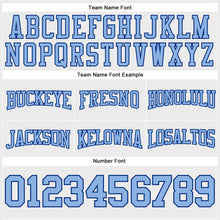 Load image into Gallery viewer, Custom Stitched White Light Blue-Royal Football Pullover Sweatshirt Hoodie