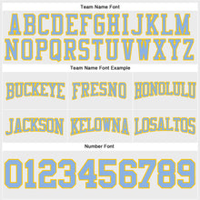 Load image into Gallery viewer, Custom Stitched White Light Blue-Yellow Football Pullover Sweatshirt Hoodie