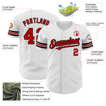 Laden Sie das Bild in den Galerie-Viewer, Custom White Red-Black Authentic Baseball Jersey