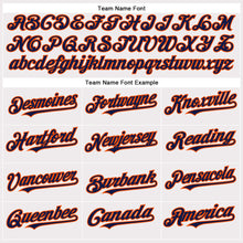 Load image into Gallery viewer, Custom White Navy-Orange Authentic Baseball Jersey