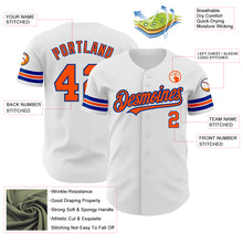 Charger l'image dans la galerie, Custom White Orange-Royal Authentic Baseball Jersey