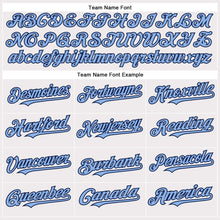 Загрузить изображение в средство просмотра галереи, Custom White Light Blue-Navy Authentic Baseball Jersey