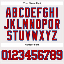 Laden Sie das Bild in den Galerie-Viewer, Custom White Red-Royal Authentic Baseball Jersey