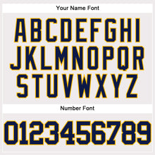 Загрузить изображение в средство просмотра галереи, Custom White Navy-Gold Authentic Baseball Jersey