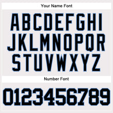 Load image into Gallery viewer, Custom White Black-Powder Blue Authentic Baseball Jersey