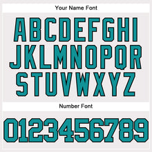Load image into Gallery viewer, Custom White Teal-Black Authentic Baseball Jersey