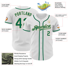 Charger l'image dans la galerie, Custom White Kelly Green-Vegas Gold Authentic Baseball Jersey