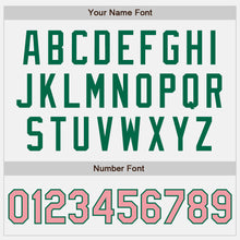 Load image into Gallery viewer, Custom White Medium Pink-Kelly Green Authentic Baseball Jersey
