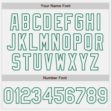 Charger l'image dans la galerie, Custom White Kelly Green Authentic Baseball Jersey