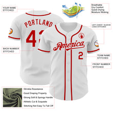 Laden Sie das Bild in den Galerie-Viewer, Custom White Red Authentic Baseball Jersey