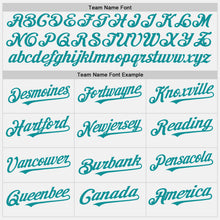 Load image into Gallery viewer, Custom White Teal-Purple Authentic Baseball Jersey