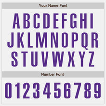 Charger l'image dans la galerie, Custom White Purple Authentic Baseball Jersey