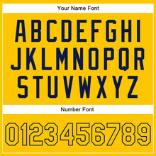 Загрузить изображение в средство просмотра галереи, Custom Yellow Navy Authentic Baseball Jersey