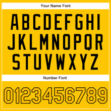 Load image into Gallery viewer, Custom Yellow Gold-Black Authentic Baseball Jersey